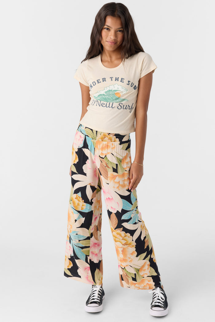 Girl's Torrie Mikah Floral Pants - Black | O'Neill