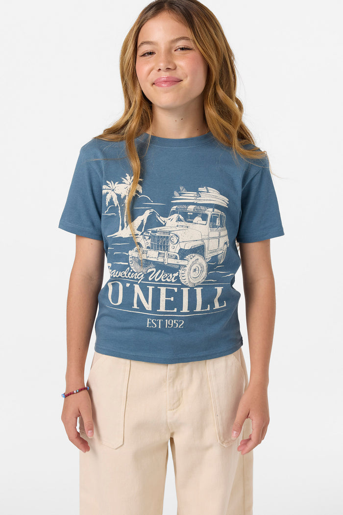 Girl's Traveling West Angie Tee - Blue Fusion | O'Neill