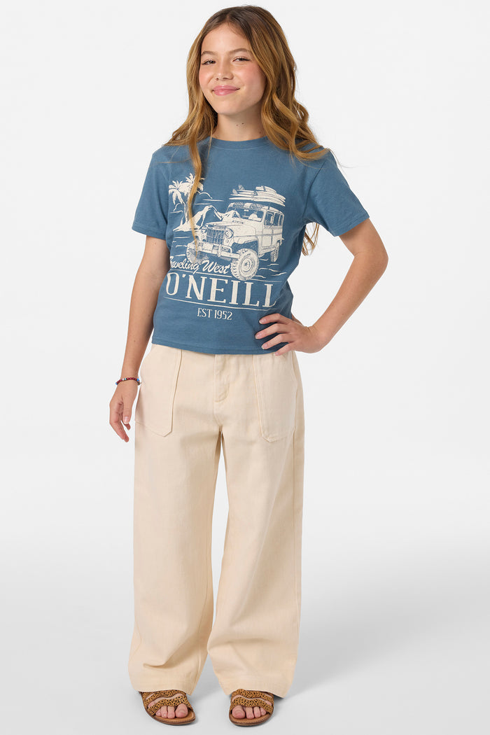 Girl's Traveling West Angie Tee - Blue Fusion | O'Neill