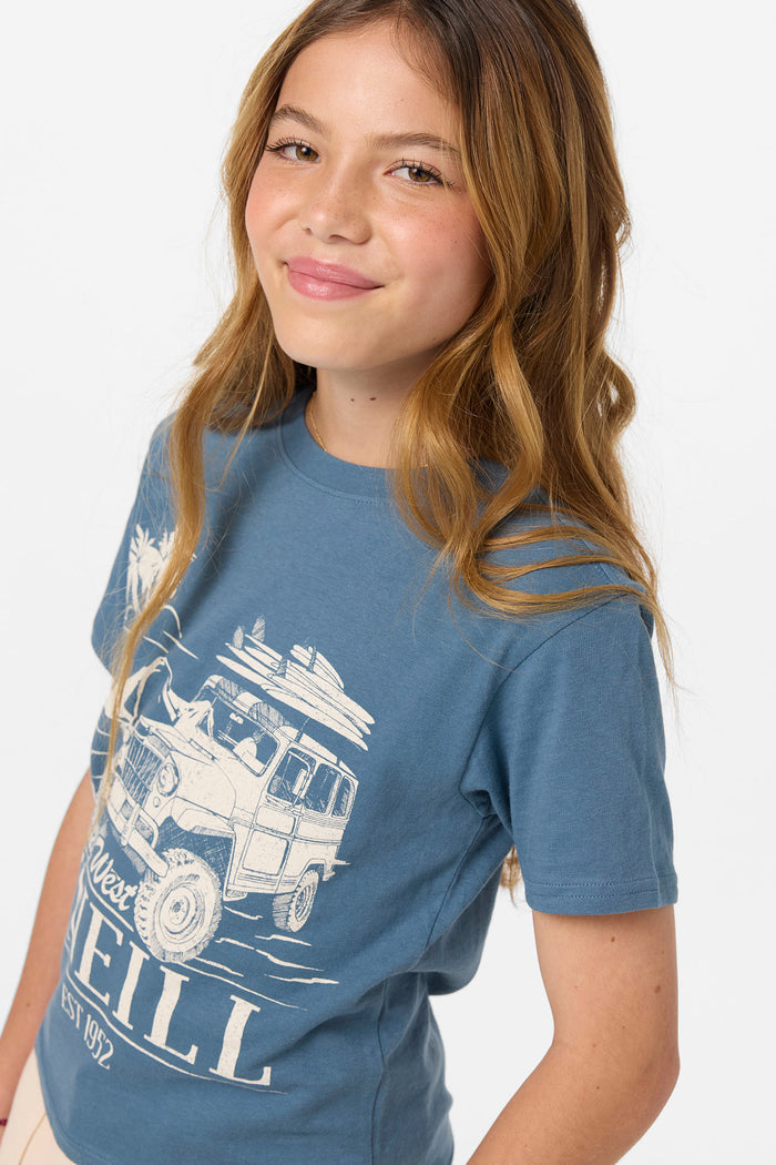 Girl's Traveling West Angie Tee - Blue Fusion | O'Neill
