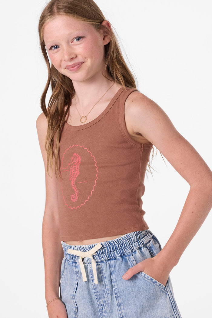 Girl's Tristan Tank - Carob Brown | O'Neill
