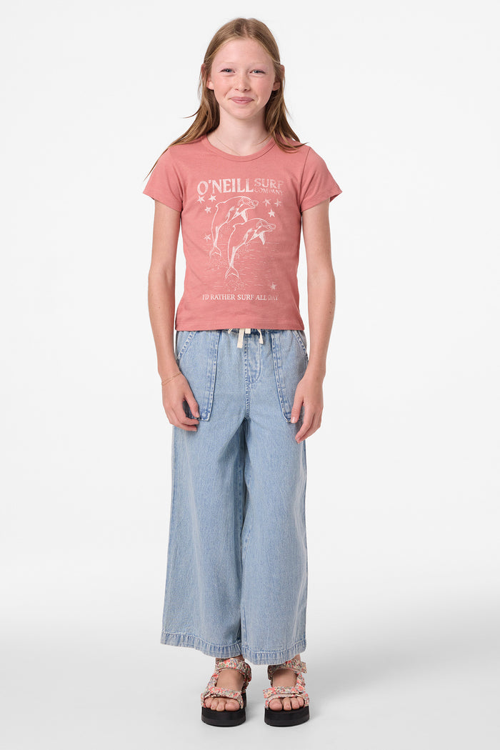 Girl's Willa Skimmer Tee - Canyon Rose | O'Neill
