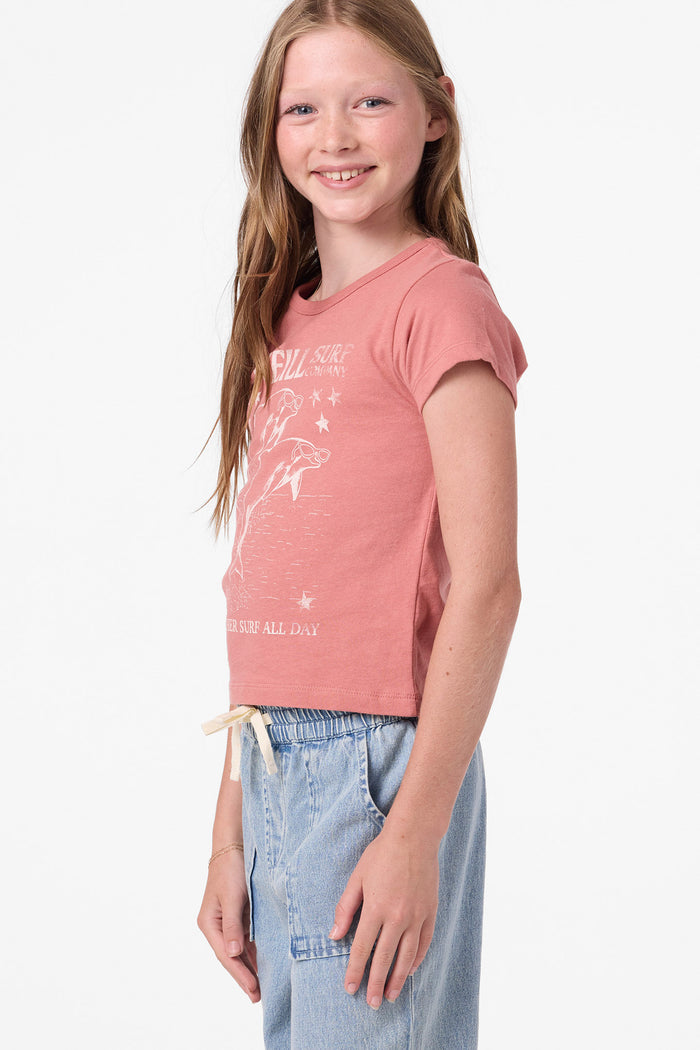 Girl's Willa Skimmer Tee - Canyon Rose | O'Neill