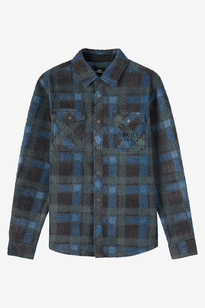 Glacier High Pile Superfleece Standard Fit Overshirt - Dark Slate | O'Neill