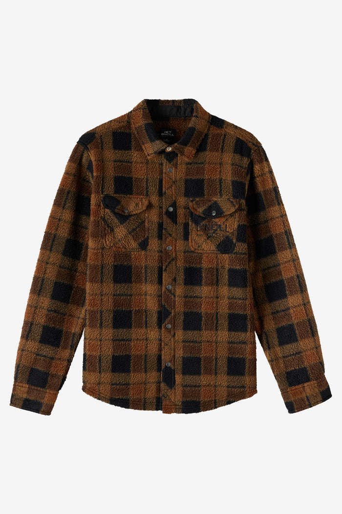 Glacier High Pile Superfleece Standard Fit Overshirt - Dark Khaki | O'Neill