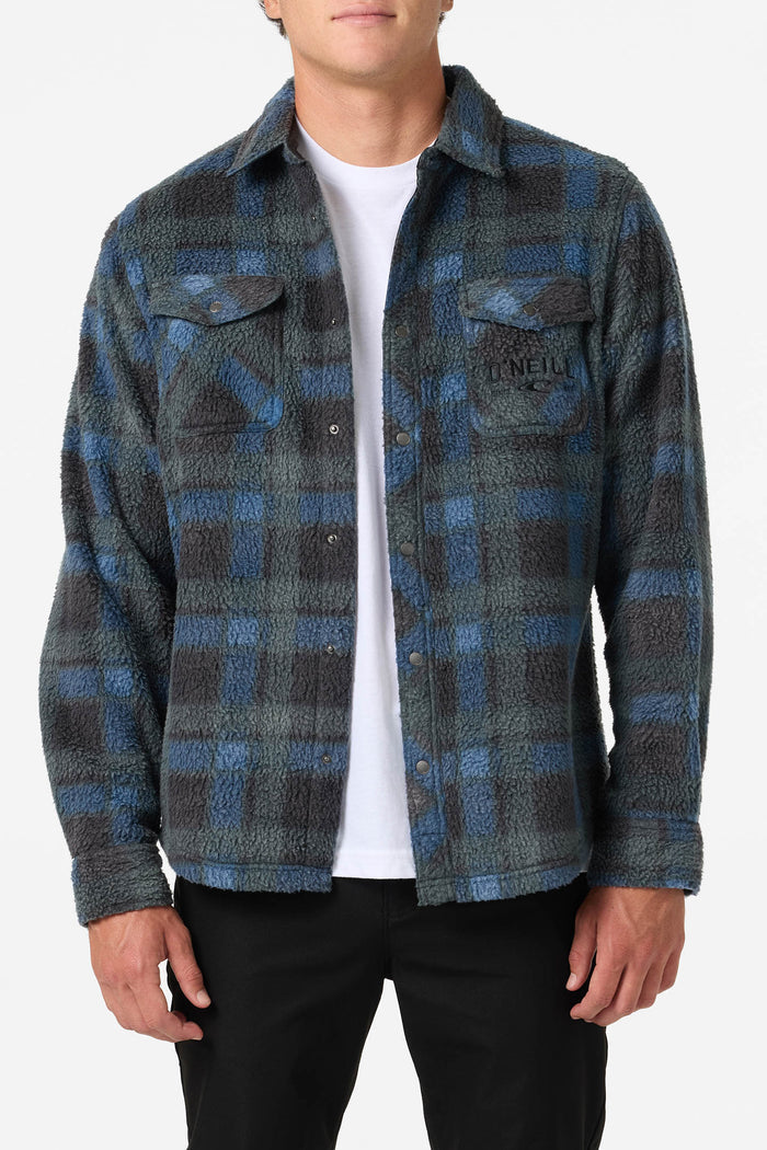 Glacier High Pile Superfleece Standard Fit Overshirt - Dark Slate | O'Neill