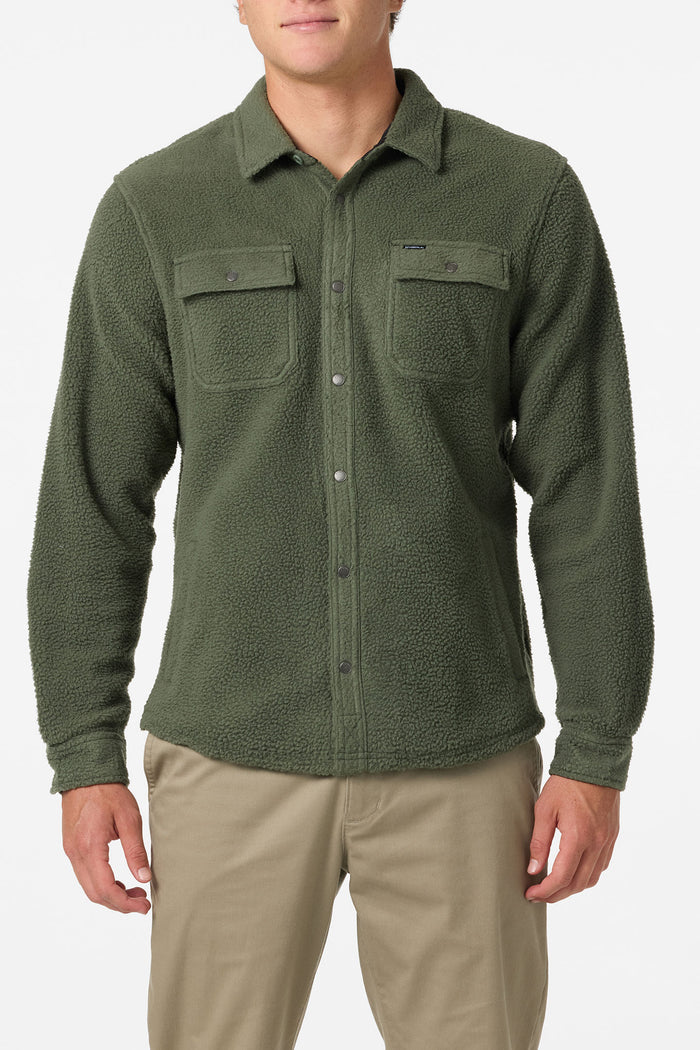 Glacier High Pile Superfleece Standard Fit Overshirt - Dark Olive | O'Neill