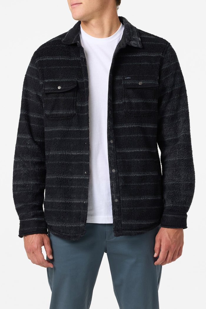 Glacier High Pile Superfleece Standard Fit Overshirt - Black | O'Neill