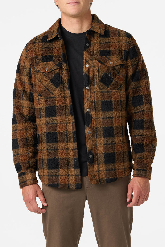 Glacier High Pile Superfleece Standard Fit Overshirt - Dark Khaki | O'Neill