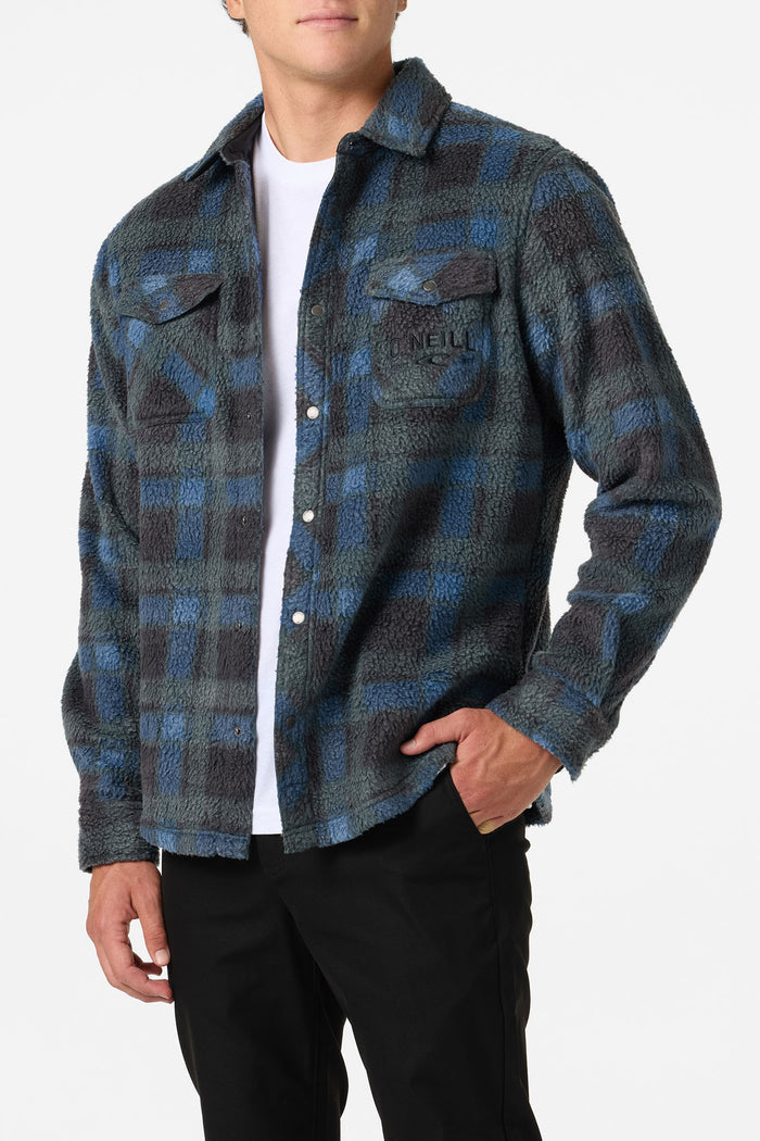 Glacier High Pile Superfleece Standard Fit Overshirt - Dark Slate | O'Neill