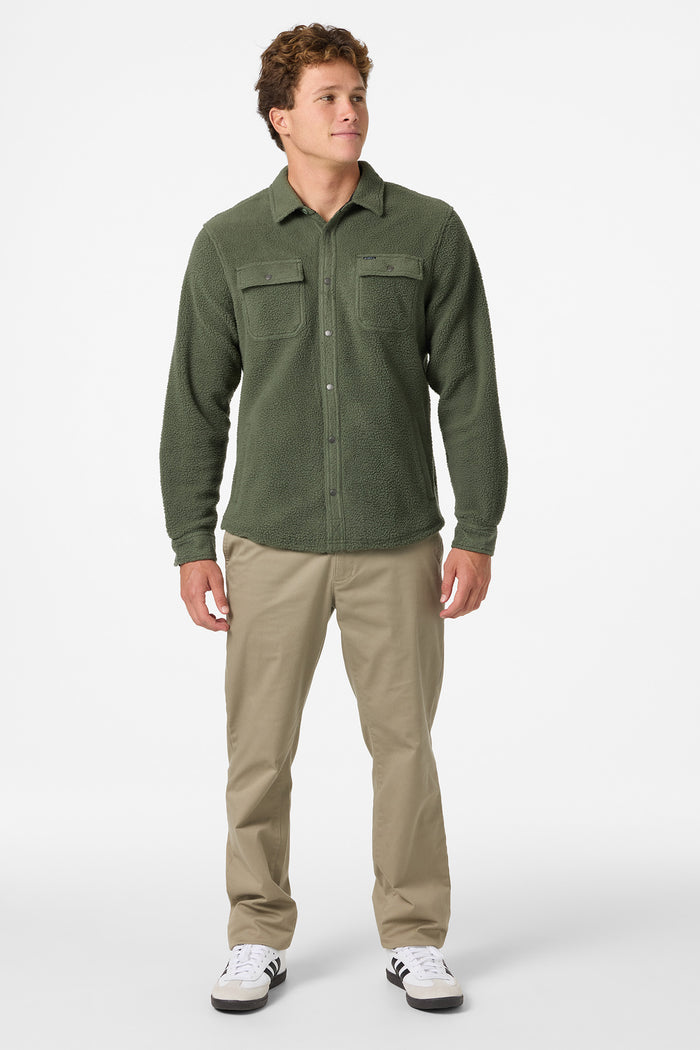 Glacier High Pile Superfleece Standard Fit Overshirt - Dark Olive | O'Neill