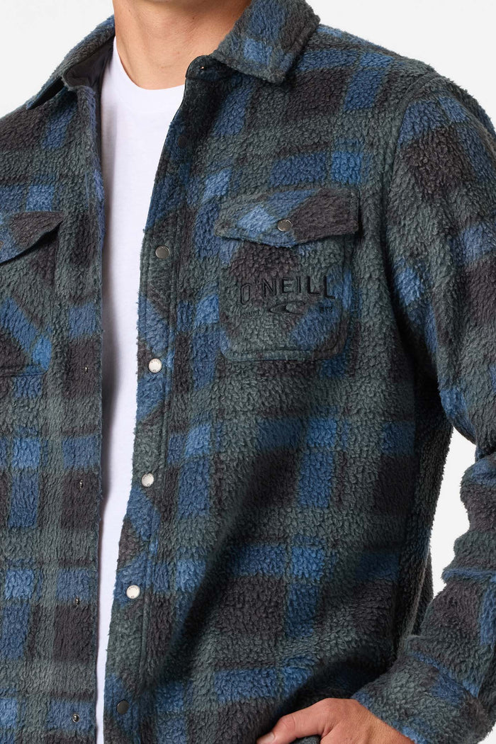 Glacier High Pile Superfleece Standard Fit Overshirt - Dark Slate | O'Neill