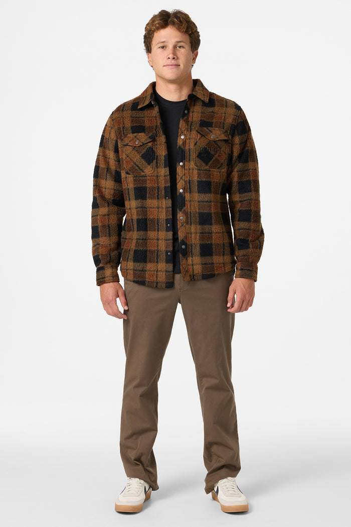 Glacier High Pile Superfleece Standard Fit Overshirt - Dark Khaki | O'Neill