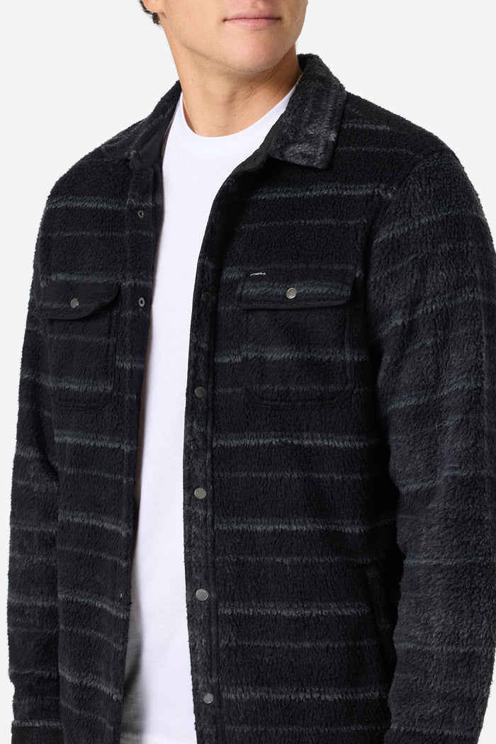 Glacier High Pile Superfleece Standard Fit Overshirt - Black | O'Neill