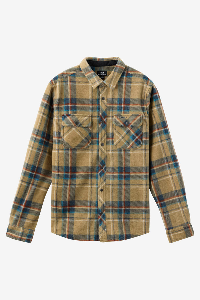 Glacier Plaid Superfleece Standard Fit Long Sleeve Shirt - Twill | O'Neill