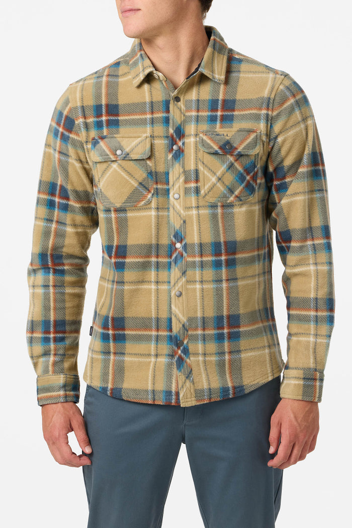Glacier Plaid Superfleece Standard Fit Long Sleeve Shirt - Twill | O'Neill