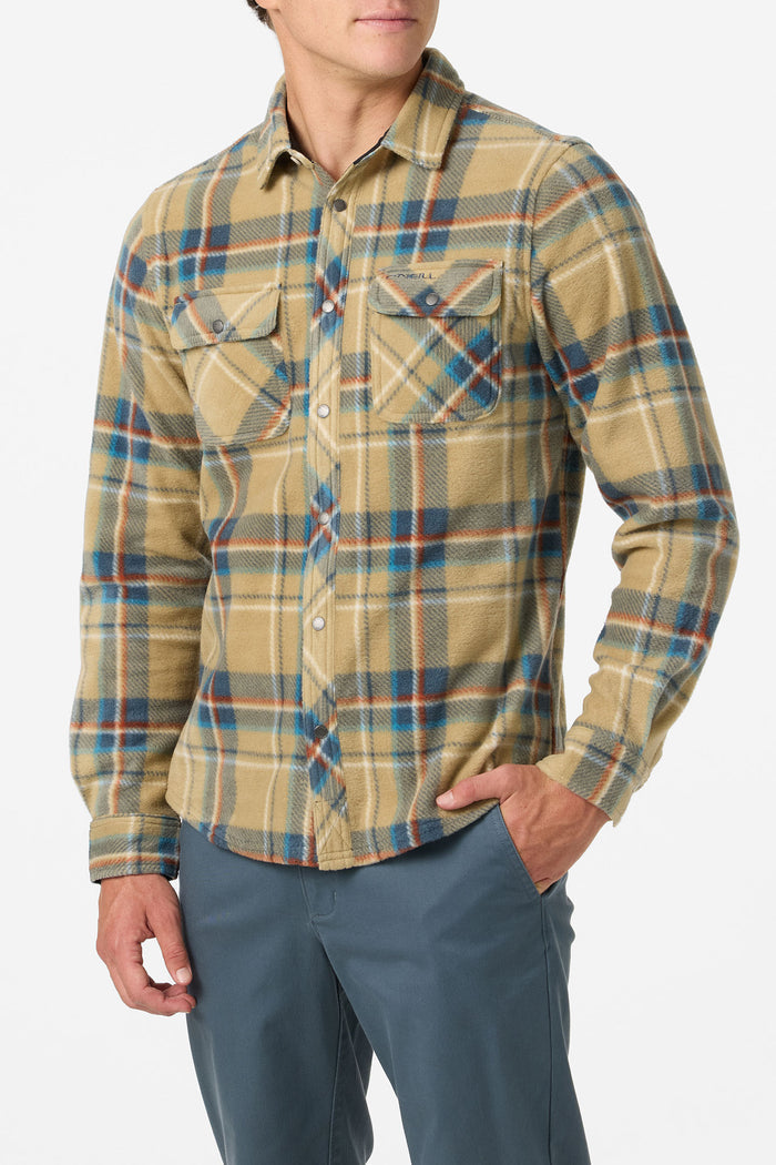 Glacier Plaid Superfleece Standard Fit Long Sleeve Shirt - Twill | O'Neill
