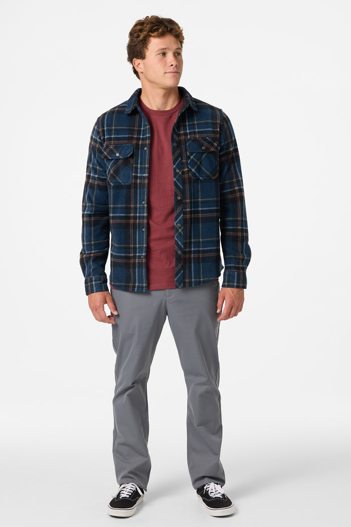 Glacier Plaid Superfleece Standard Fit Long Sleeve Shirt - Midnight Navy | O'Neill
