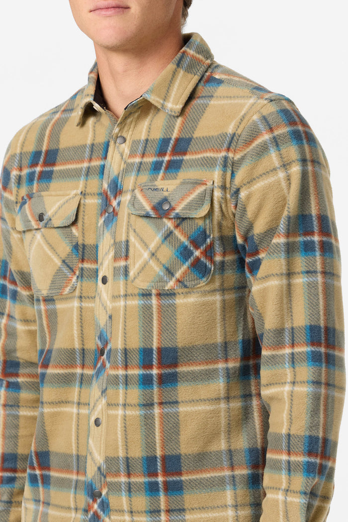 Glacier Plaid Superfleece Standard Fit Long Sleeve Shirt - Twill | O'Neill