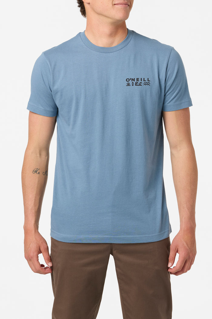 Glyphs Standard Fit Tee - Blue Mirage | O'Neill