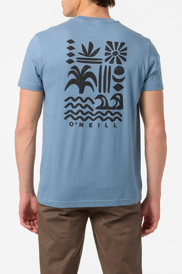 Glyphs Standard Fit Tee - Blue Mirage | O'Neill