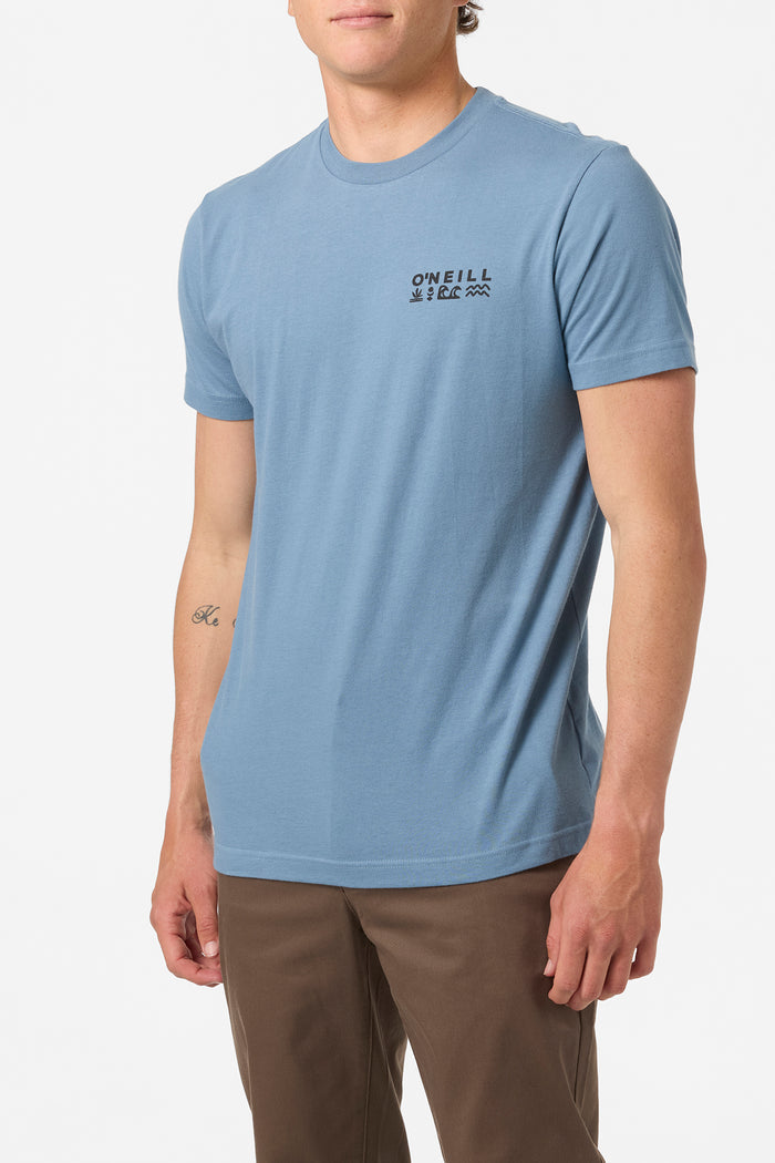 Glyphs Standard Fit Tee - Blue Mirage | O'Neill