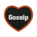 Gossip Embroidered Heart patch