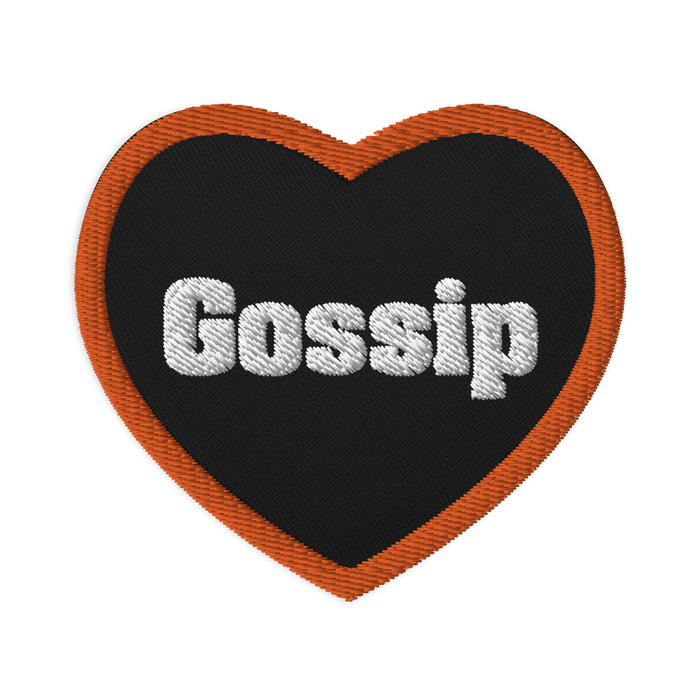 Gossip Embroidered Heart patch