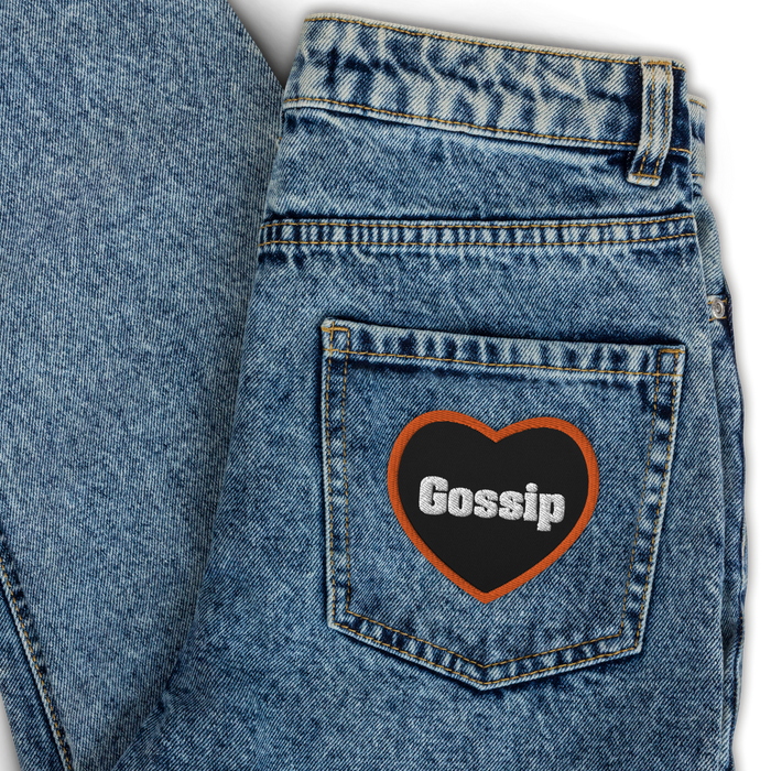 Gossip Embroidered Heart patch