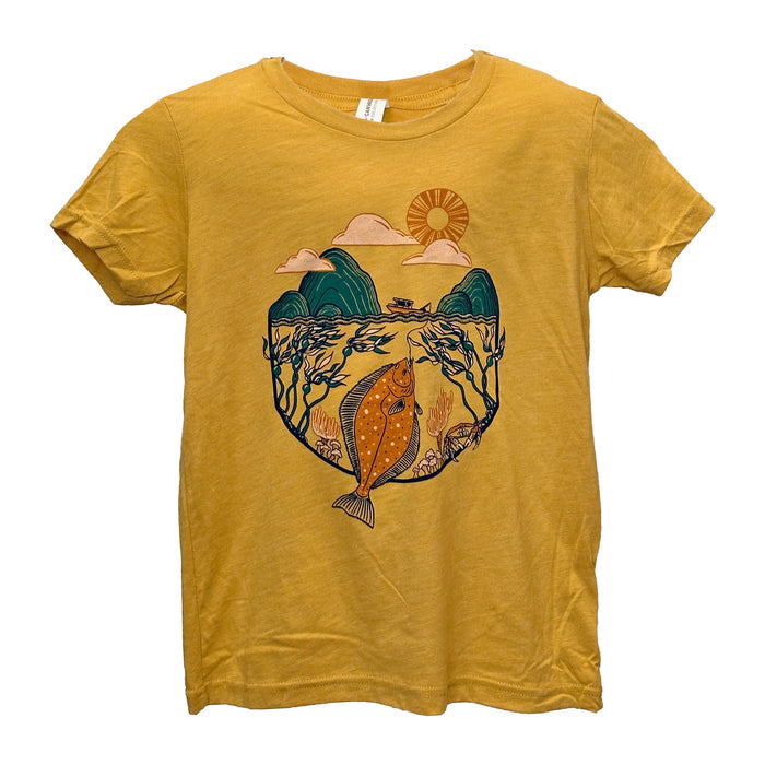 Halibut Fishing Tee - Youth
