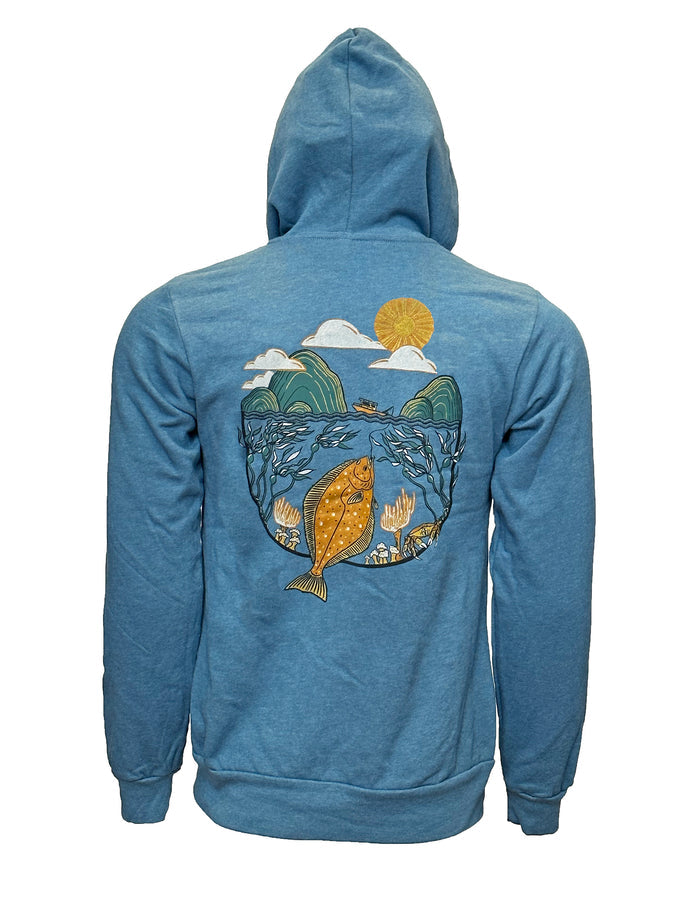 Halibut Fishing Zip-up Hoodie - Unisex