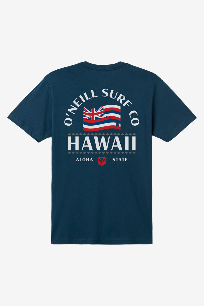 Hawaii Flag Standard Fit Tee - New Navy | O'Neill