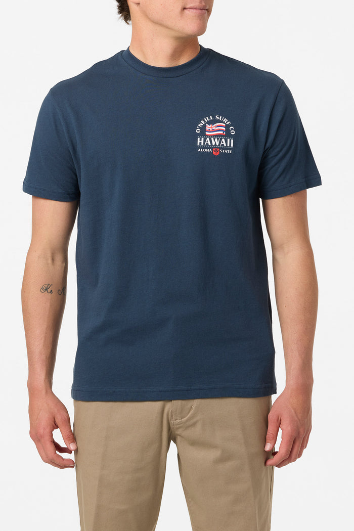 Hawaii Flag Standard Fit Tee - New Navy | O'Neill
