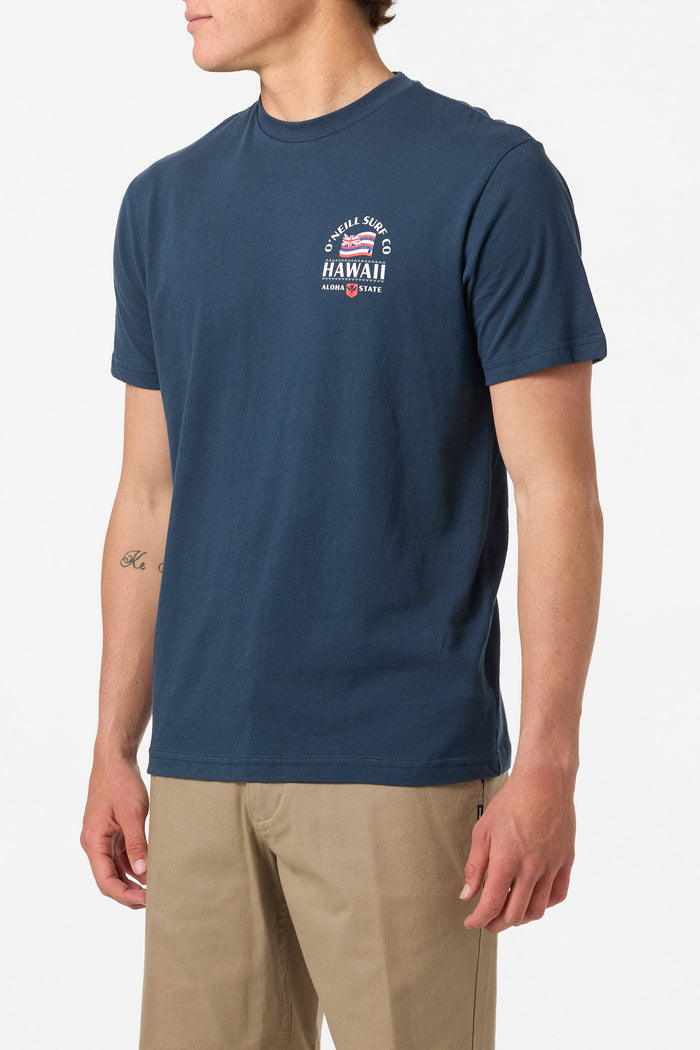 Hawaii Flag Standard Fit Tee - New Navy | O'Neill