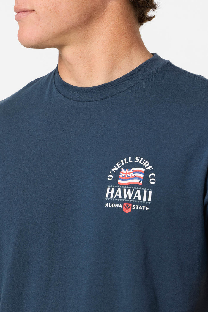 Hawaii Flag Standard Fit Tee - New Navy | O'Neill