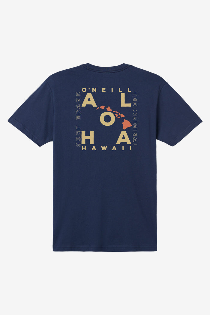 Hawaii Layout Classic Tee - New Navy | O'Neill