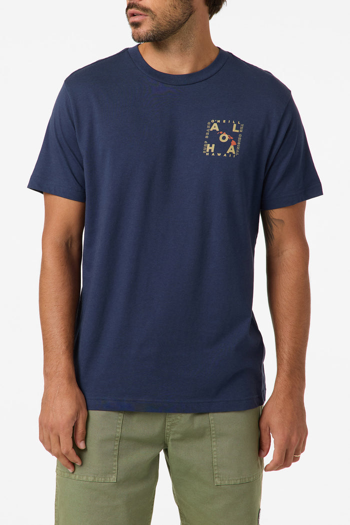 Hawaii Layout Classic Tee - New Navy | O'Neill
