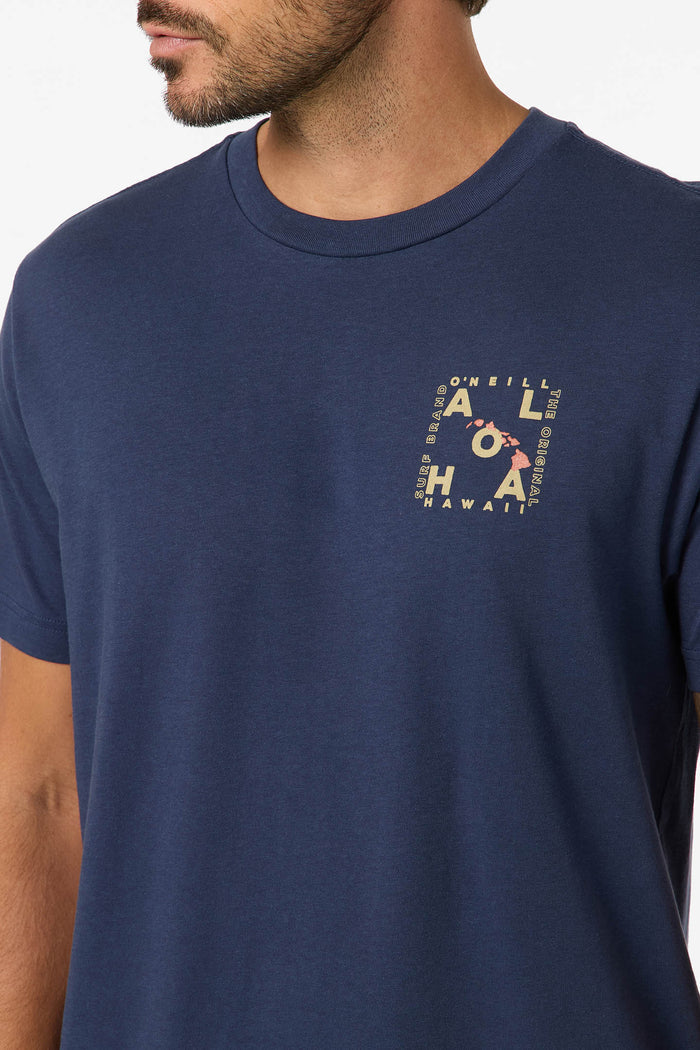 Hawaii Layout Classic Tee - New Navy | O'Neill