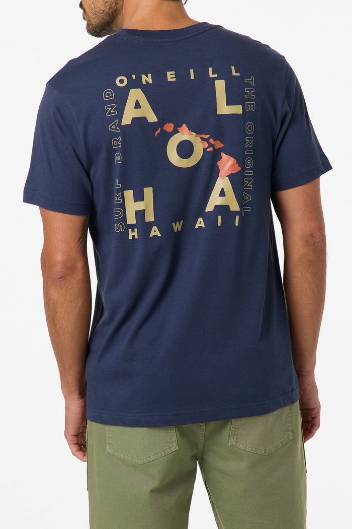 Hawaii Layout Classic Tee - New Navy | O'Neill