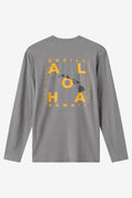 Hawaii Layout UPF Long Sleeve Standard Fit Tee - Gargoyle Melange | O'Neill