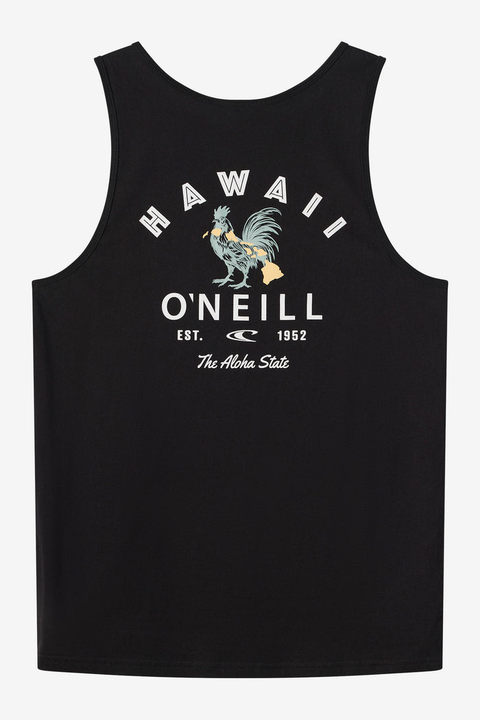 Hawaii Rooster Standard Fit Tank - Black | O'Neill