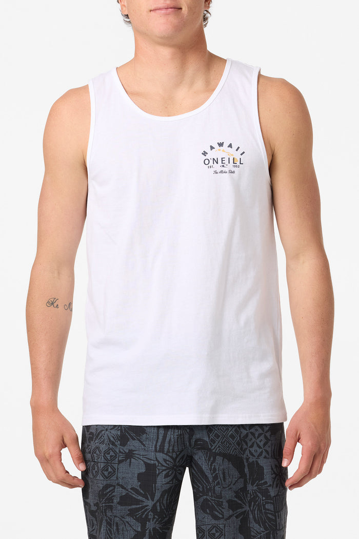 Hawaii Rooster Standard Fit Tank - White | O'Neill