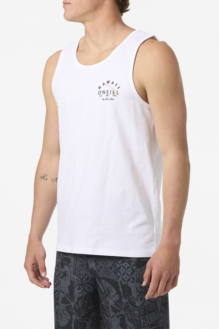 Hawaii Rooster Standard Fit Tank - White | O'Neill