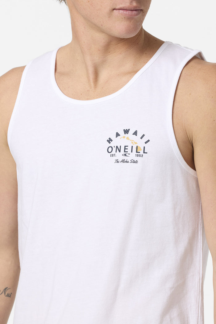 Hawaii Rooster Standard Fit Tank - White | O'Neill