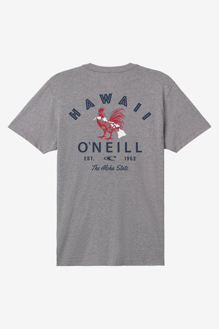 Hawaii Rooster Standard Fit Tee - Heather Grey | O'Neill