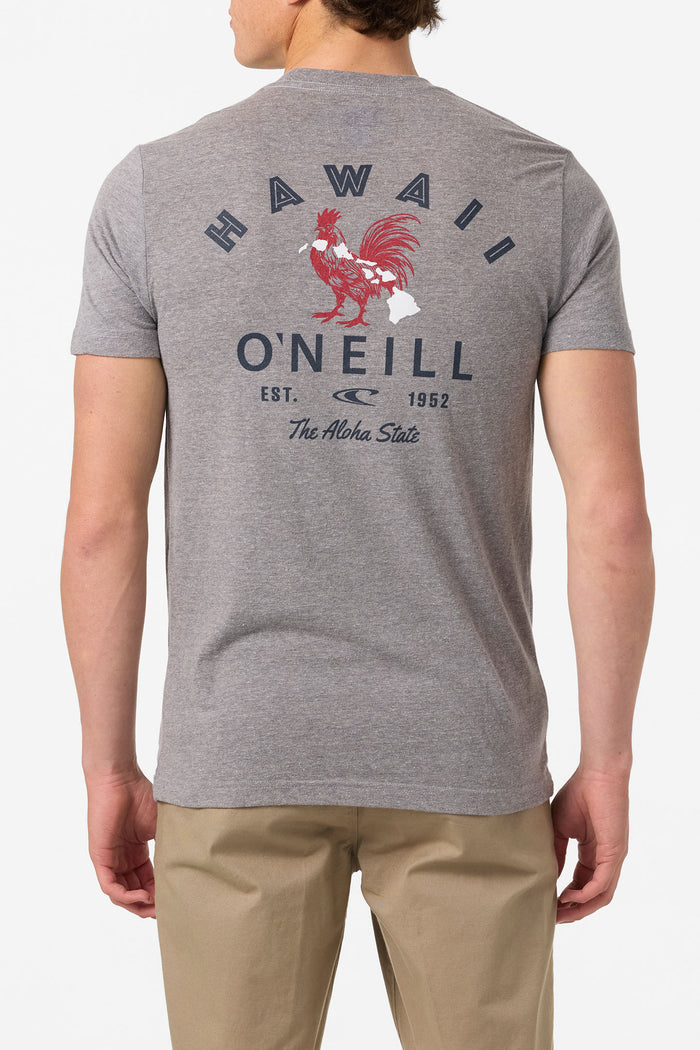 Hawaii Rooster Standard Fit Tee - Heather Grey | O'Neill