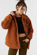 Heath High Pile Oversized Fleece Jacket - Sierra | O'Neill