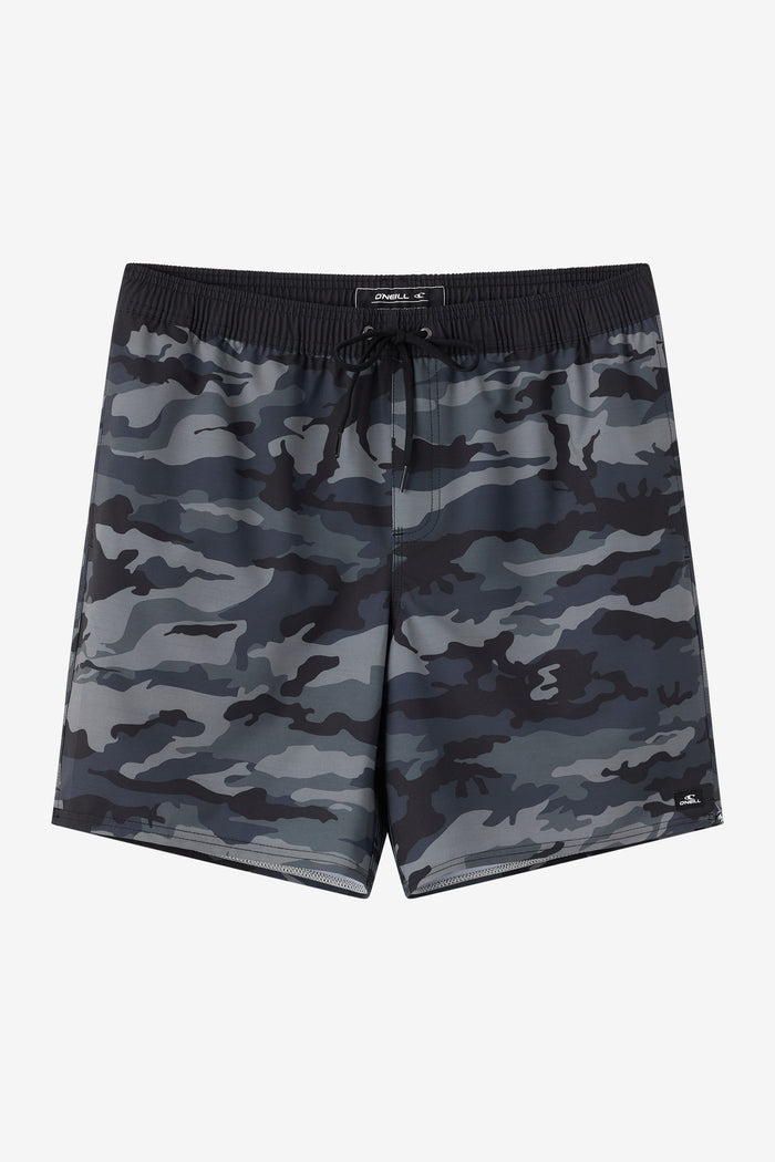 Hermosa Elastic Waist Lined 17" Swim Trunks - Black Camo | O'Neill