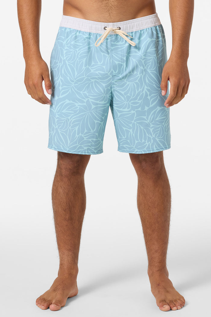 Hermosa Elastic Waist Lined 17" Swim Trunks - Stone Blue | O'Neill