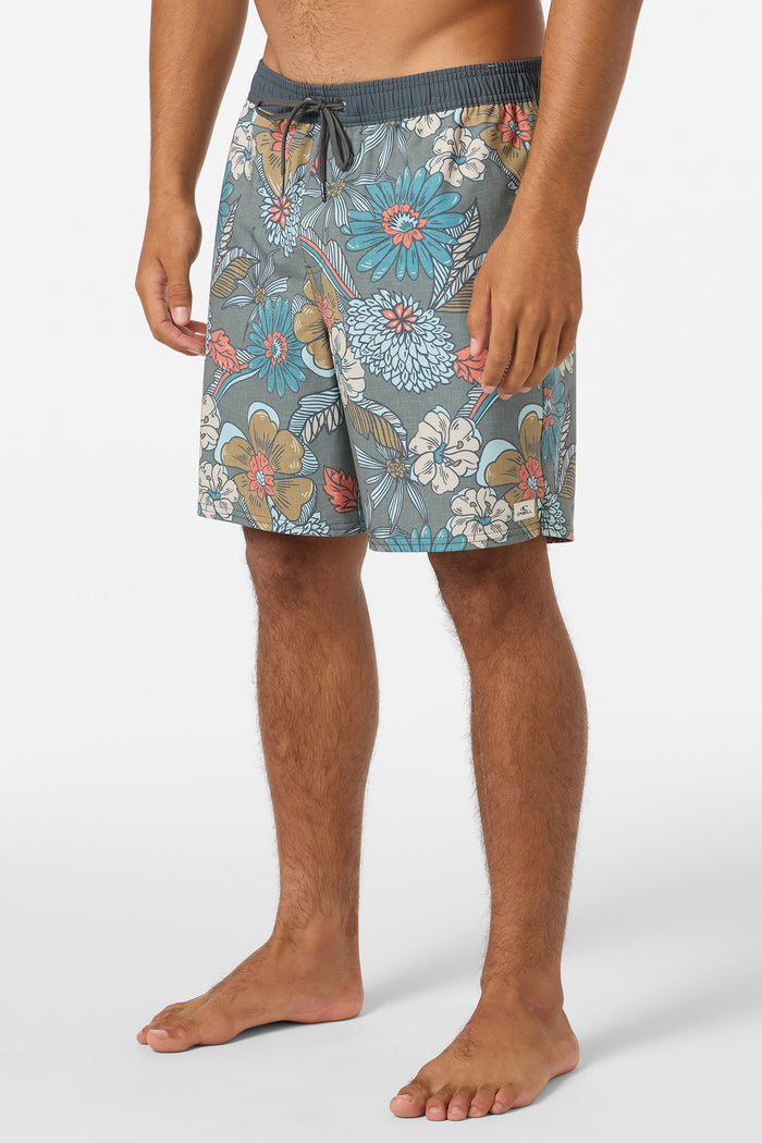 Hermosa Elastic Waist Lined 17" Swim Trunks - Mulled Basil | O'Neill